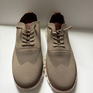 Men's Tan Knit Oxford Shoes